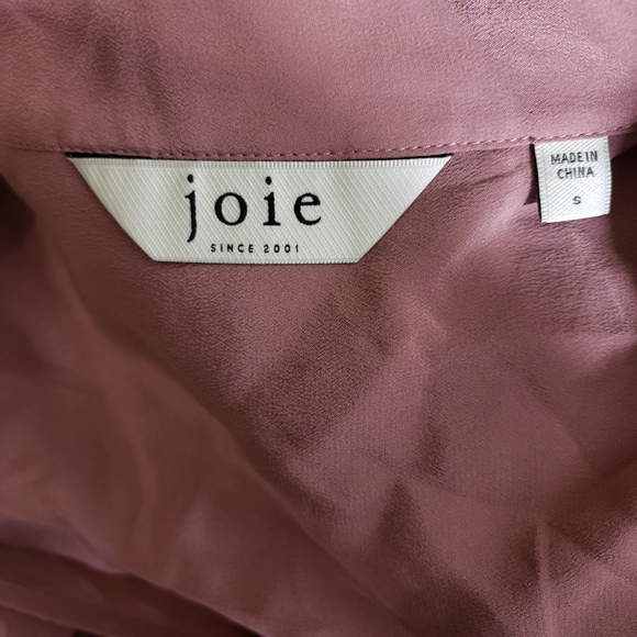 Joie Lasha Long Sleeve Silk Blouse Dusty Rose Sz: Small - Picture 16 of 16